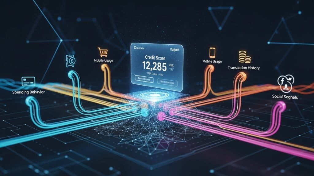 AI Credit Scoring Illustration