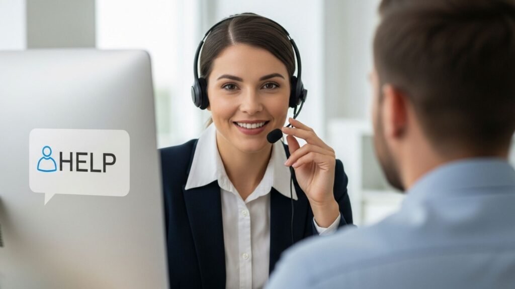 Helpdesk software interface designed for small businesses, showcasing user-friendly features and support tools.